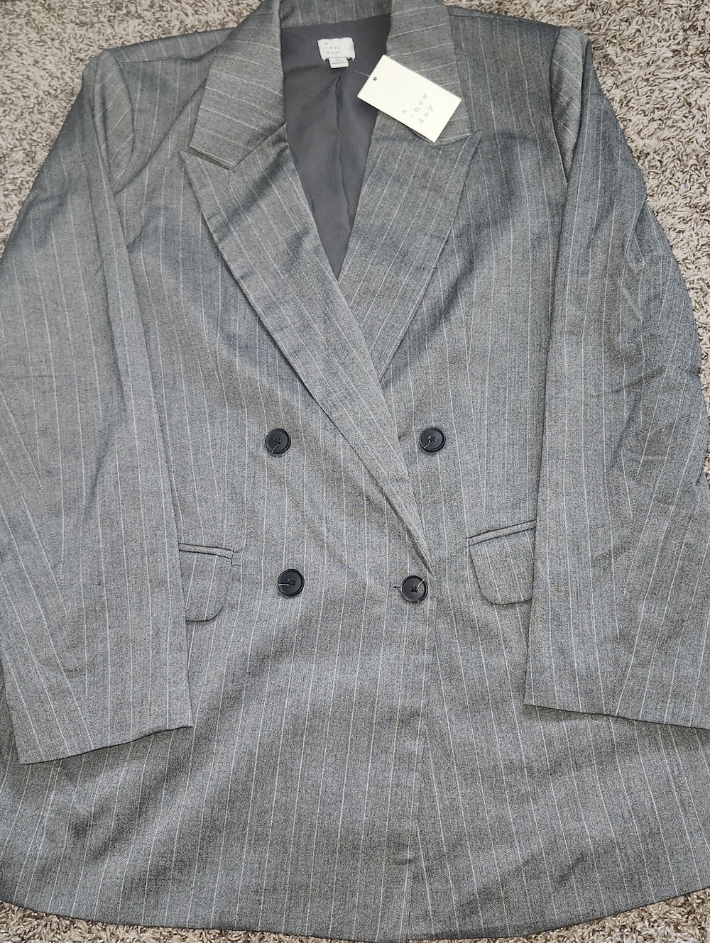 A New Day Size XL Long Sleeve Blazer Gray